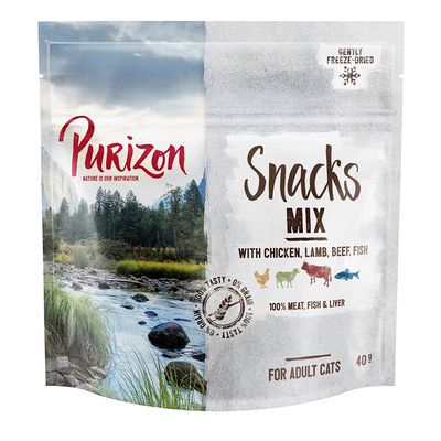 Purizon Snack per gatti Pesce con Manzo - senza cereali