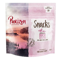 Purizon Snack per gatti Anatra con Pesce - senza cereali 40 g