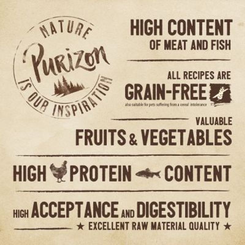 Purizon Snack per gatti Pesce con Manzo - senza cereali