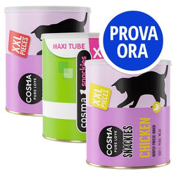 Provalo! Cosma Snackies XXL Maxi Tube - Mix 1: Pollo, Tonno, Pesce bianco (490 g)