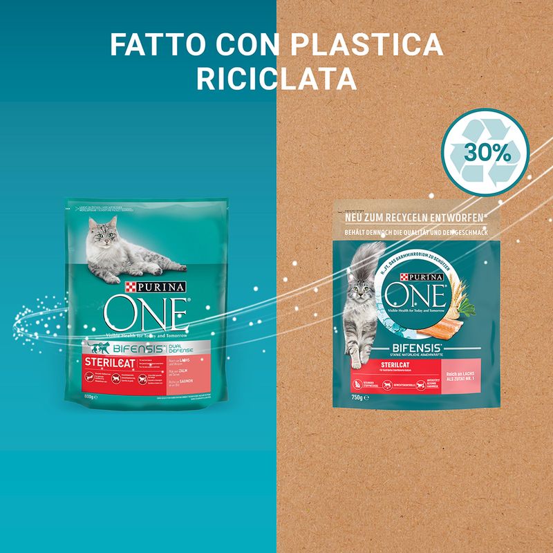 Purina ONE Sterilcat con Salmone Crocchette per gatti 750 gr