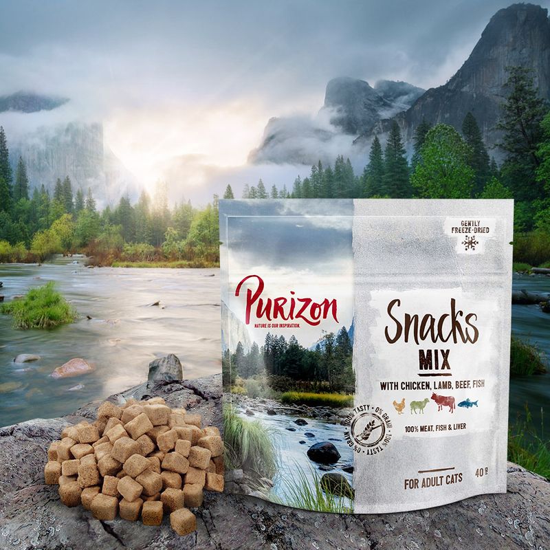 Purizon Snack per gatti Pesce con Manzo - senza cereali