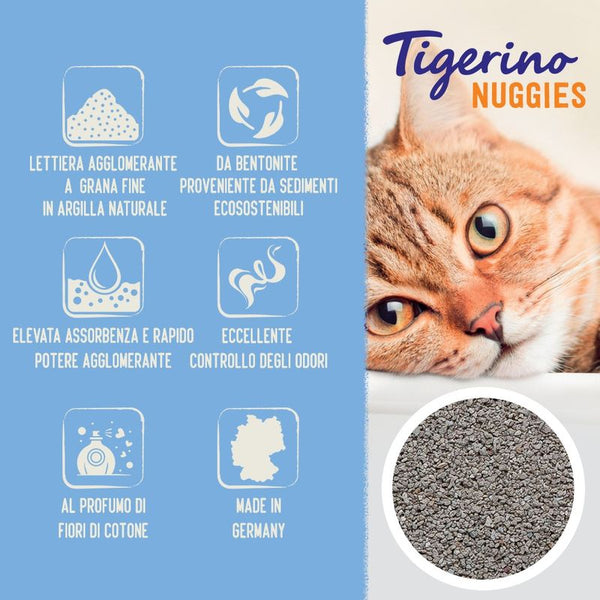 Lettiera Tigerino Nuggies (Ultra) - fiori di cotone 14 l